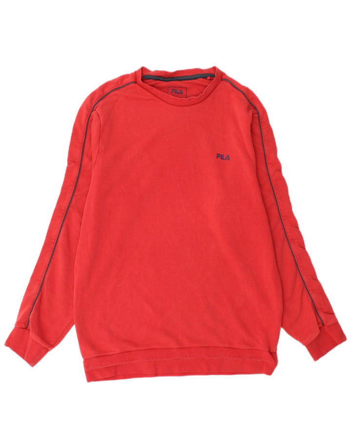 Fila Felpa da Uomo Maglione Grande Rosso Poliestere