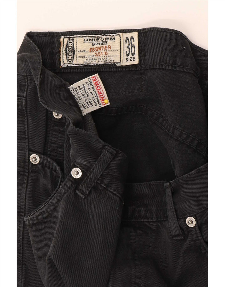 Jeans dritti da uomo uniformi W36 L30 cotone nero