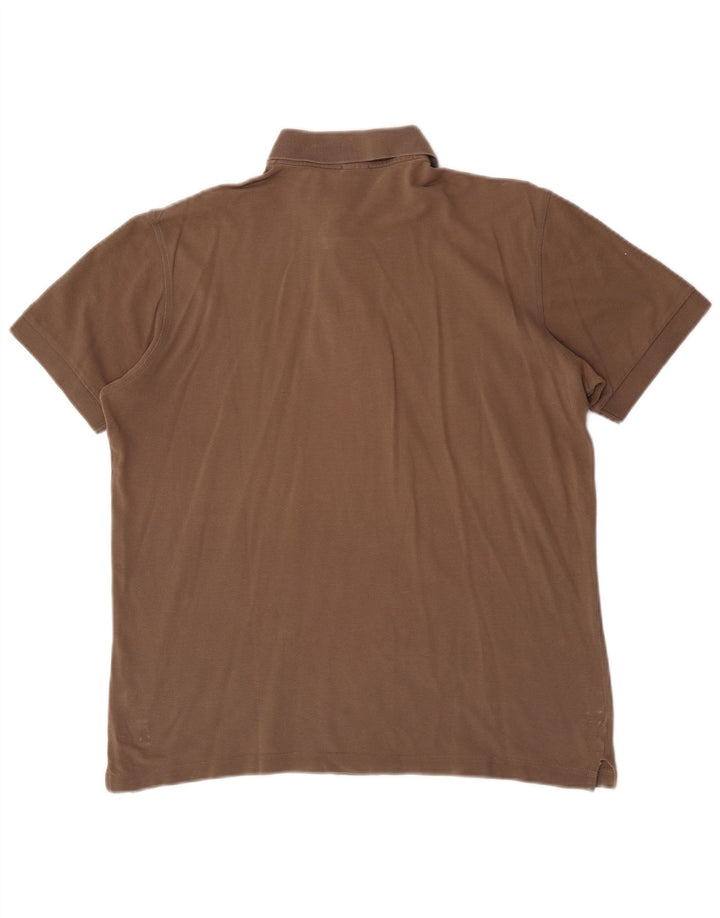 Polo da uomo Hugo Boss piccola in cotone marrone