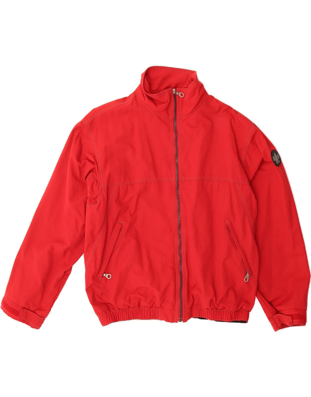 MURPHY & NYE Mens Windbreaker Jacket UK 36 Small Red Polyester Vintage Murphy & Nye and Second-Hand Murphy & Nye from Messina Hembry 