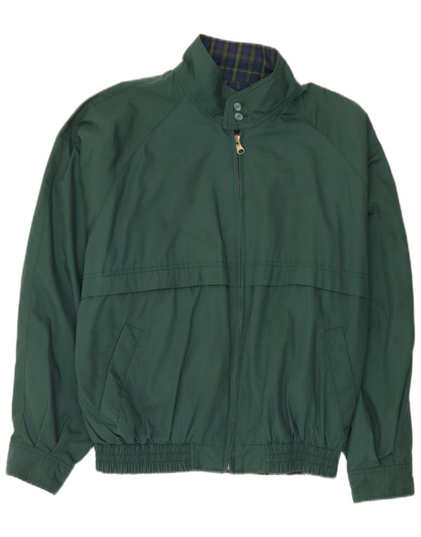 Giacca reversibile da uomo vintage UK 38 poliestere verde medio