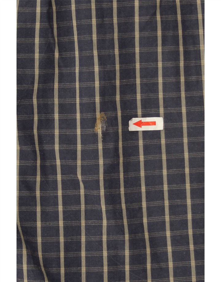 Dickies Camicia a maniche corte da uomo in cotone a quadri blu navy medio