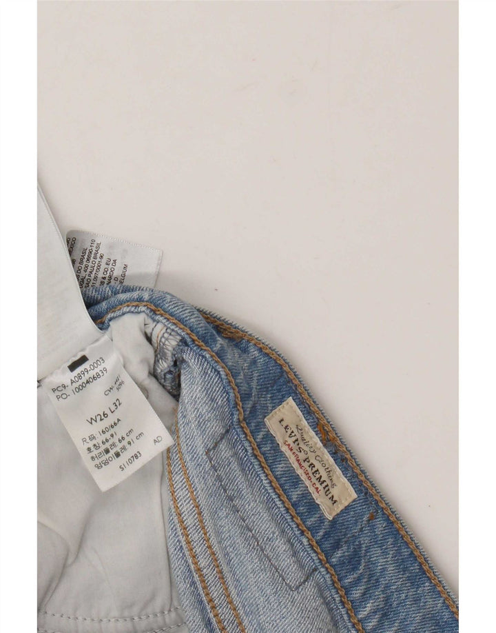 Jeans svasati a vita alta da donna Levi's W26 L32 cotone blu