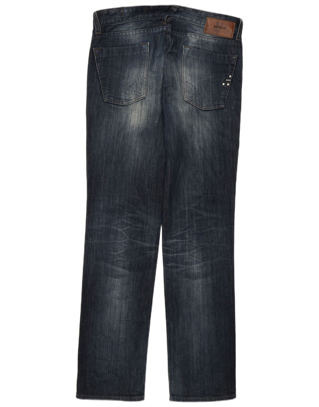 Jeans dritti da uomo Gas W34 L34 in cotone blu