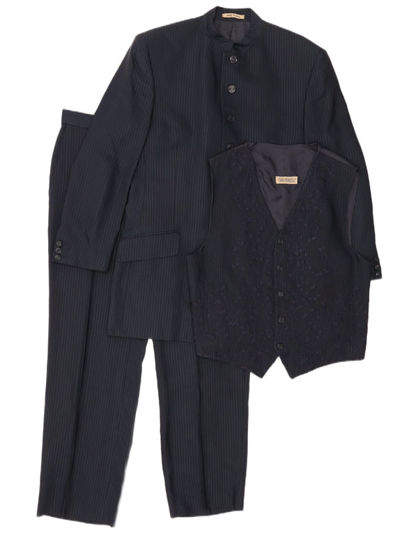 Abito 3 Pezzi Carlo Pignatelli Uomo IT 52 XL W32 L30 Blu Navy Gessato