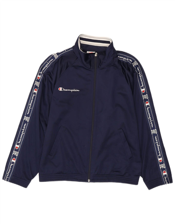 CHAMPION Giacca da tuta grafica da uomo vestibilità ampia piccola blu navy