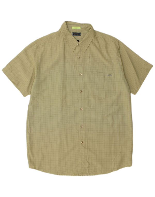 Camicia a maniche corte da uomo Oakley Large Khaki Check Rayon