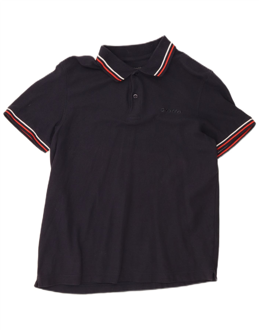Polo da uomo Lotto in cotone medio blu navy