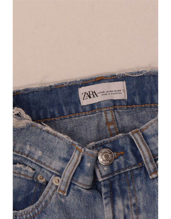 Mini gonna di jeans Zara da donna XS W24 Blu
