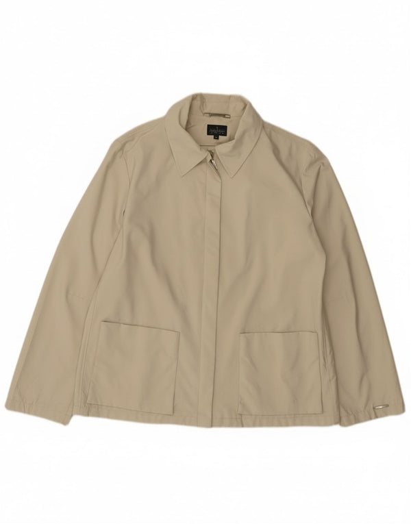 Giubbotto Bomber Donna Trussardi Jeans IT 46 Large Cotone Beige