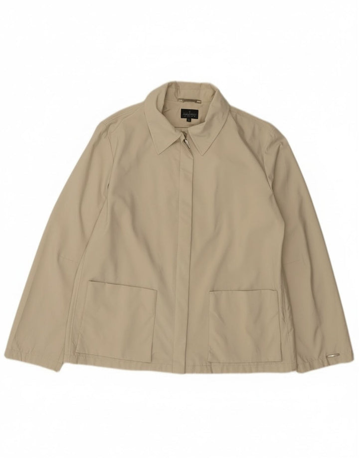 Giubbotto Bomber Donna Trussardi Jeans IT 46 Large Cotone Beige