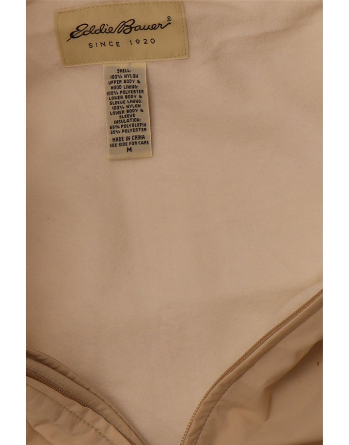EDDIE BAUER Giacca a vento con cappuccio da uomo UK 38 Nylon beige medio