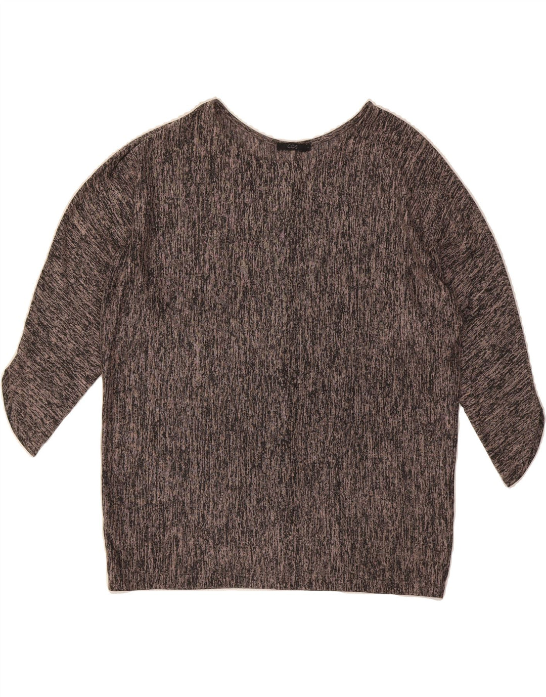 COS Womens Oversized Top 3/4 Sleeve UK 10 Small Grey Flecked Viscose Vintage Cos and Second-Hand Cos from Messina Hembry 