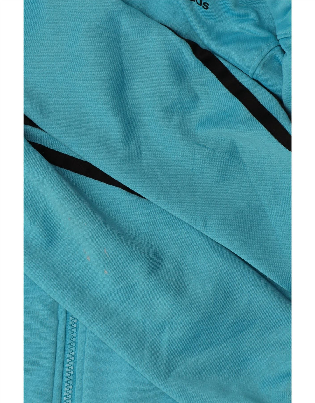 Felpa con cappuccio e zip da donna Adidas UK 6 XS blu poliestere