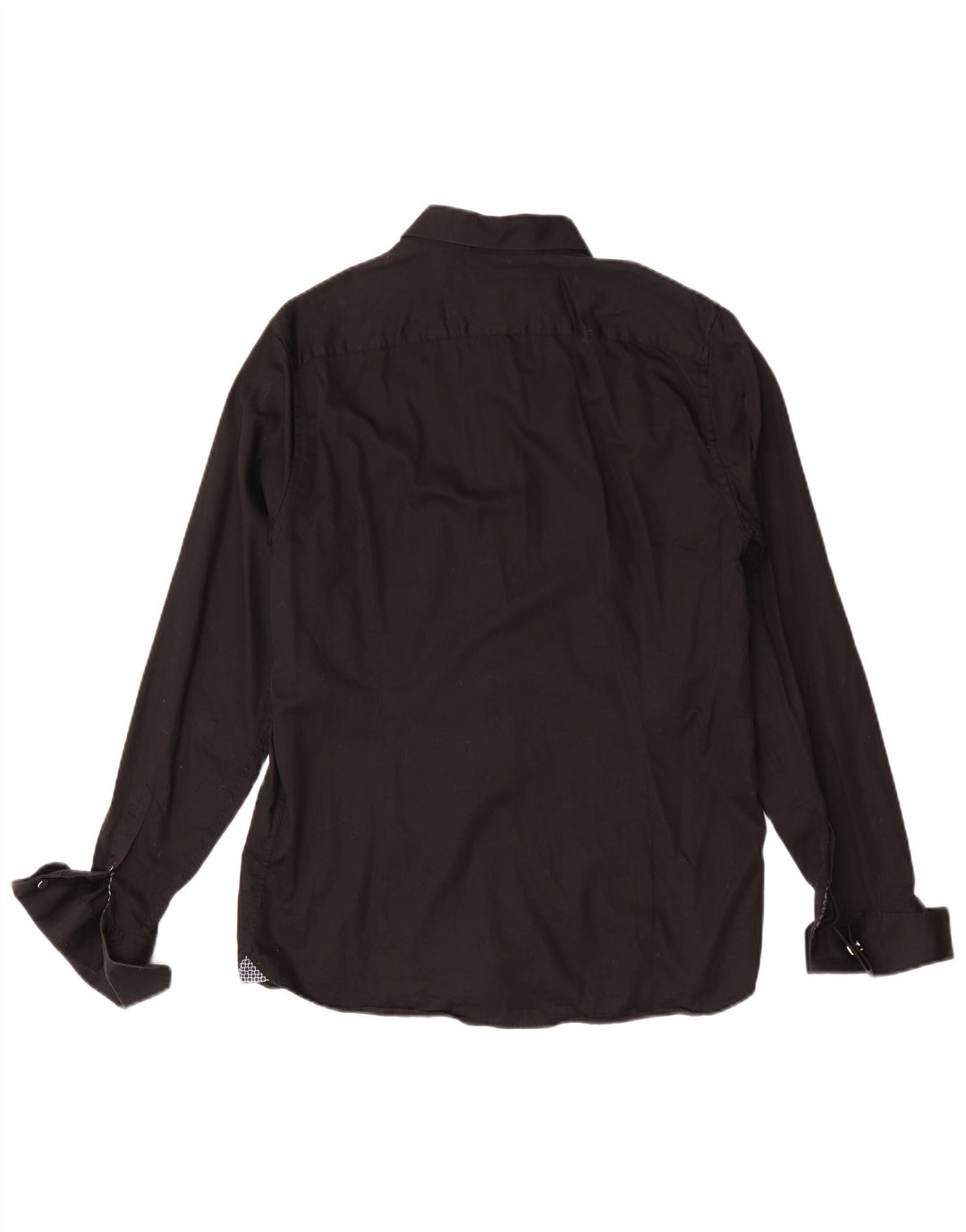 Ted Baker Camicia formale da uomo dal taglio moderno taglia 16 grande in cotone nero