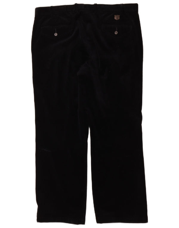 Pantaloni di velluto a coste affusolati da uomo Marks & Spencer W38 L29 cotone blu navy