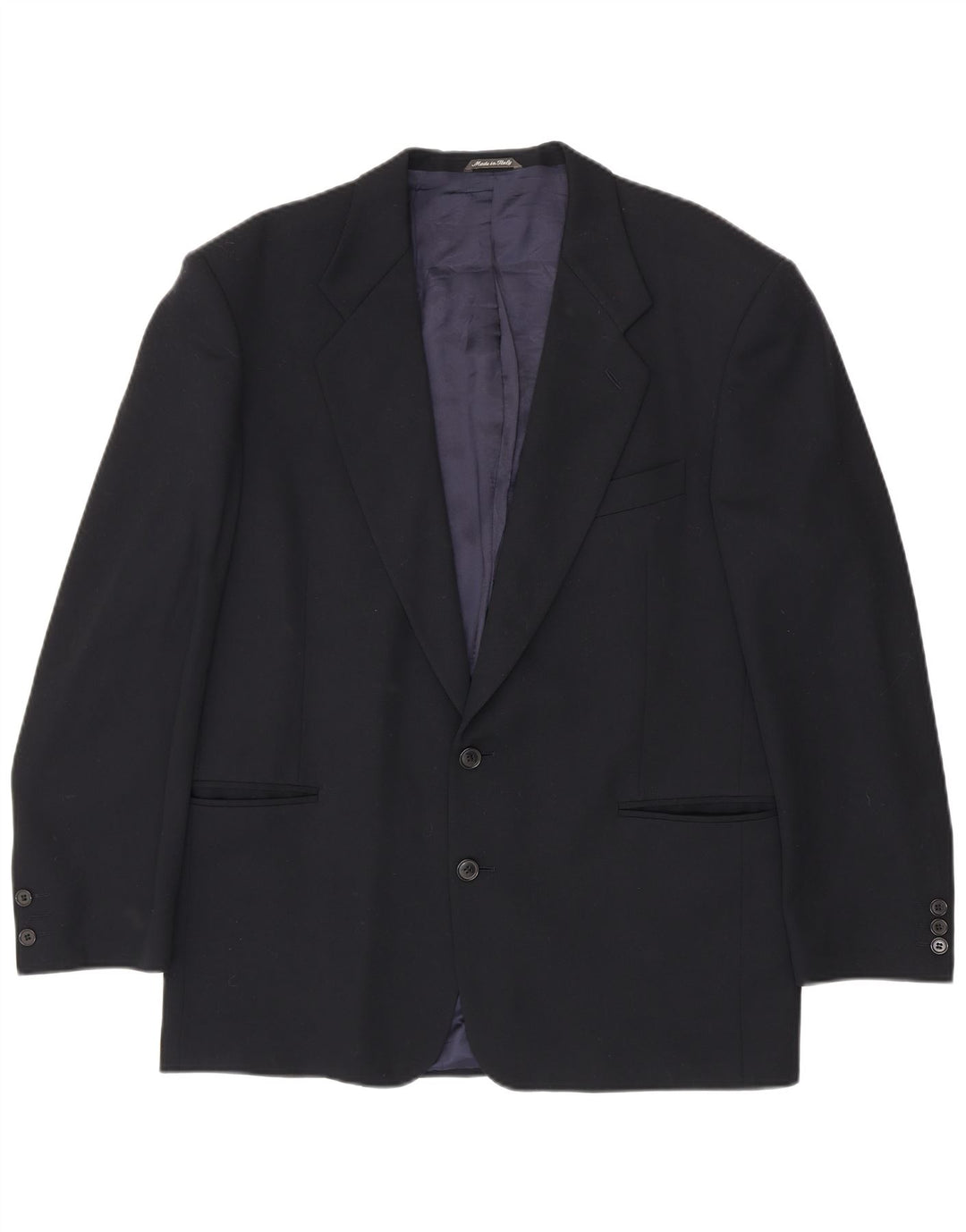 Giacca blazer da uomo a 2 bottoni Ferre UK 38 medio blu navy