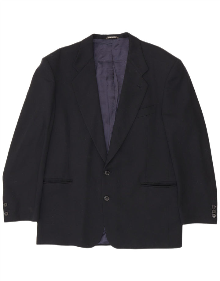 Giacca blazer da uomo a 2 bottoni Ferre UK 38 medio blu navy