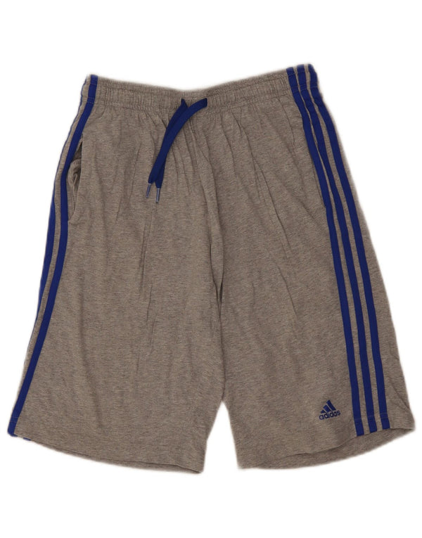 Pantaloncini sportivi Adidas da ragazzo 15-16 anni in cotone grigio