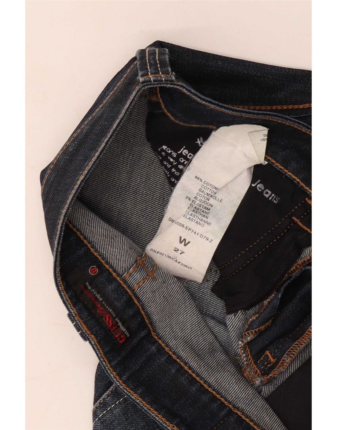 Jeans slim da donna Guess W27 L29 cotone blu navy