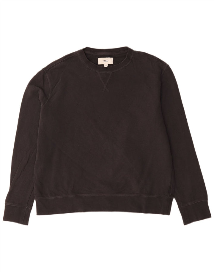 Marks & Spencer Felpa da uomo Maglione grande in cotone nero