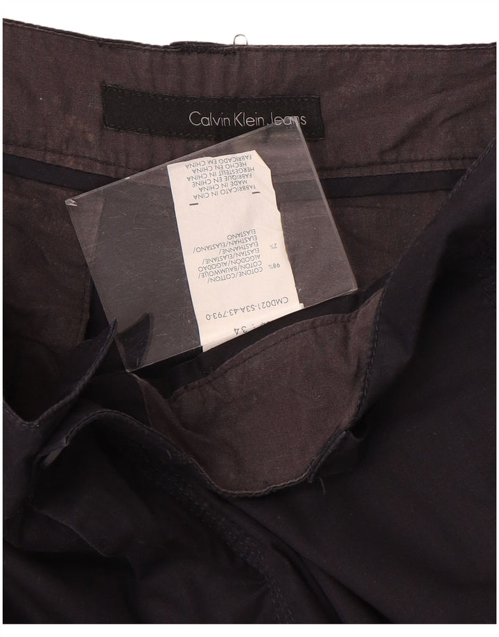 Pantaloncini cargo da uomo Calvin Klein W34 Large in cotone blu navy