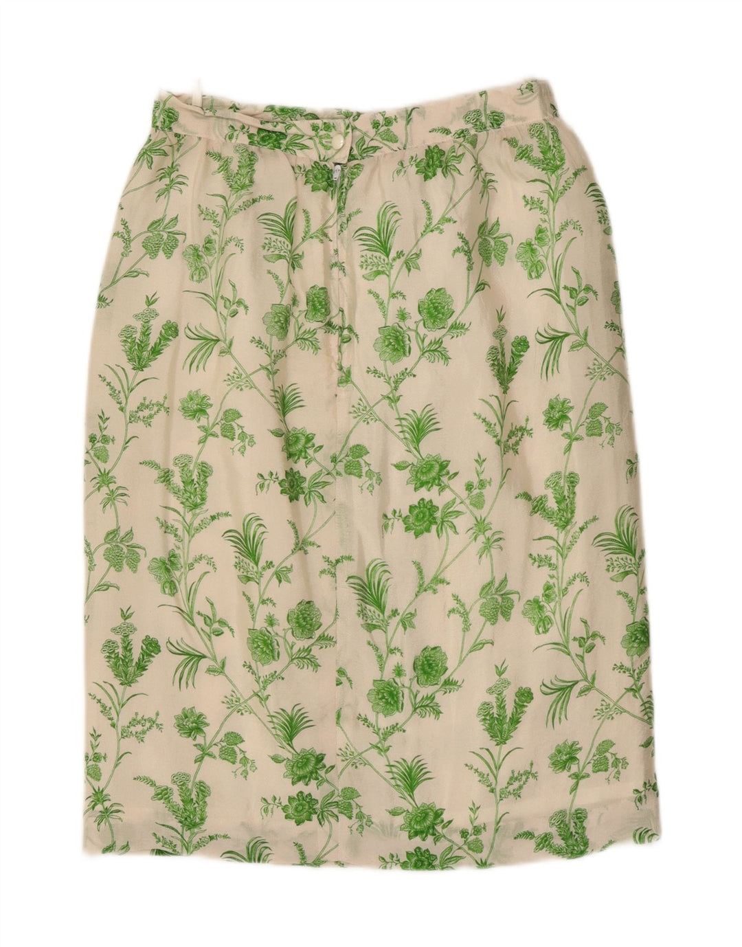 Gonna dritta da donna vintage W28 floreale bianca media