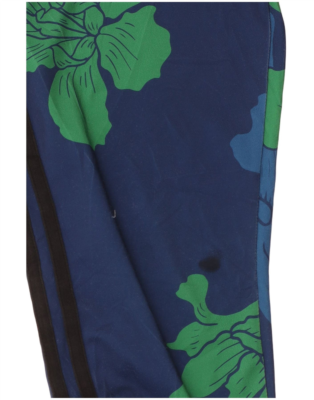 Adidas Womens Leggings UK 10 Small Navy Blue Floral Polyester