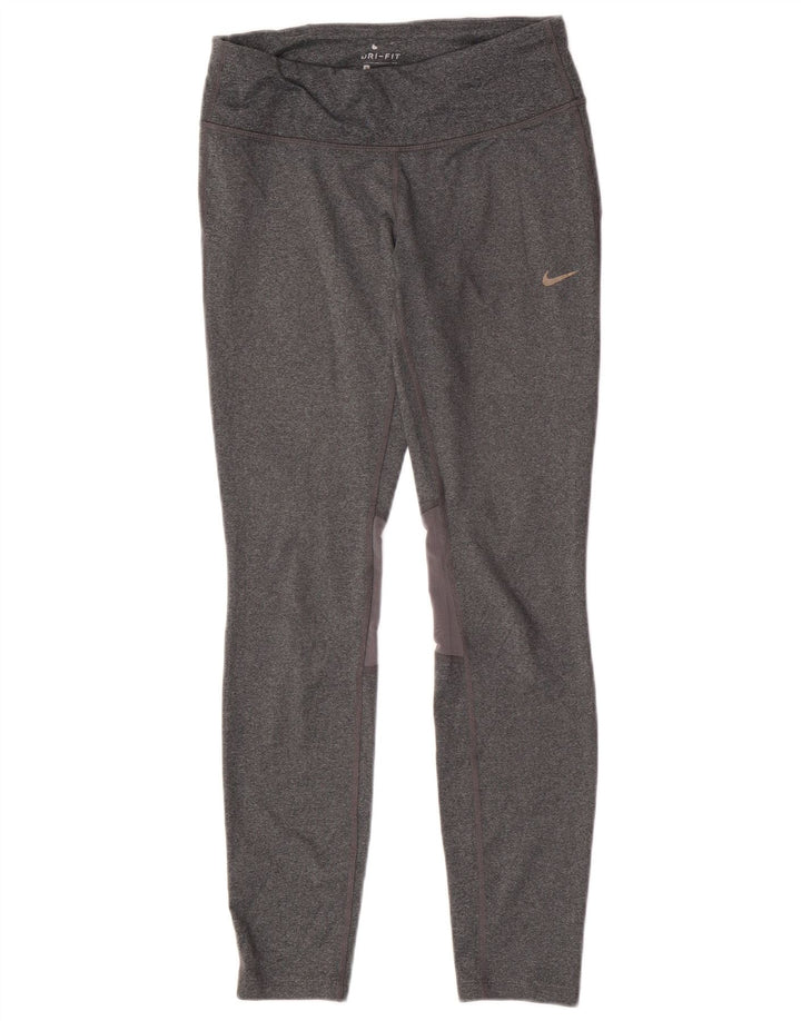 Leggings Nike Dri Fit da donna UK 10 piccolo poliestere grigio