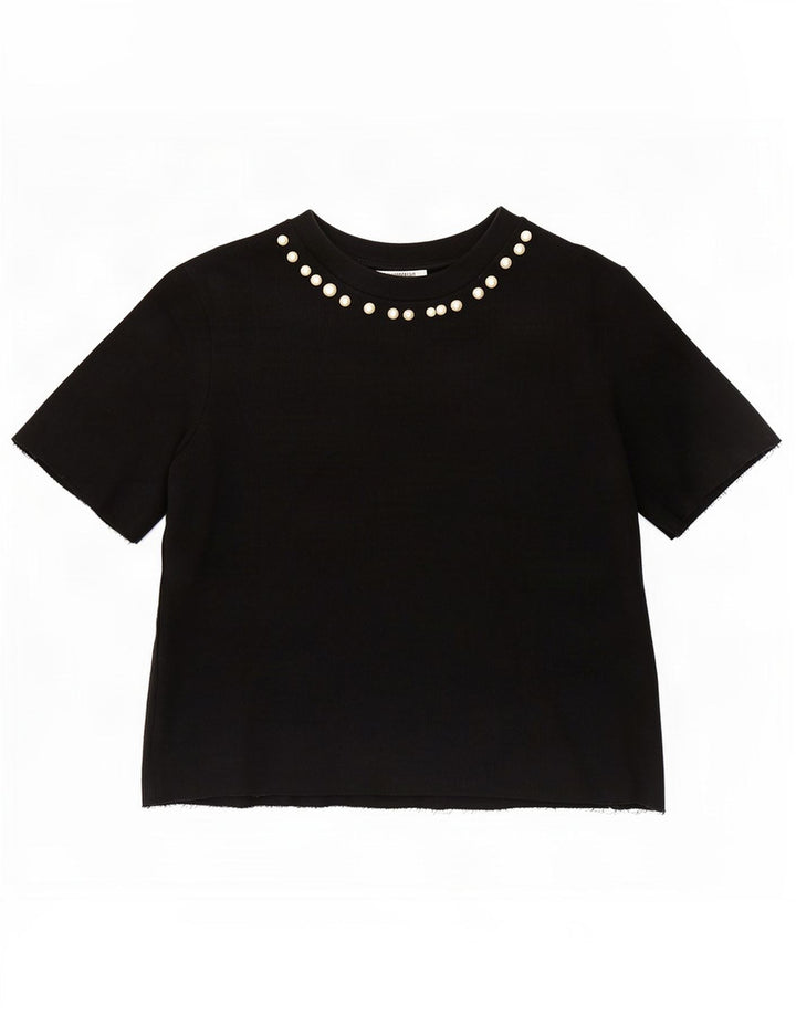 Camicetta da donna Zara Top UK 10 piccola in cotone nero