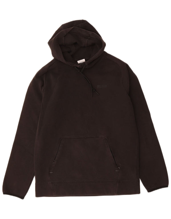 Felpa con cappuccio da uomo Puma Large in cotone nero