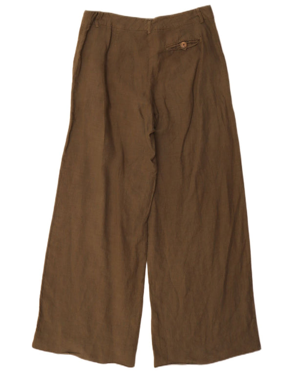 Pantaloni a vita alta da donna Emporio Armani IT 44 Medium W32 L32 Kaki