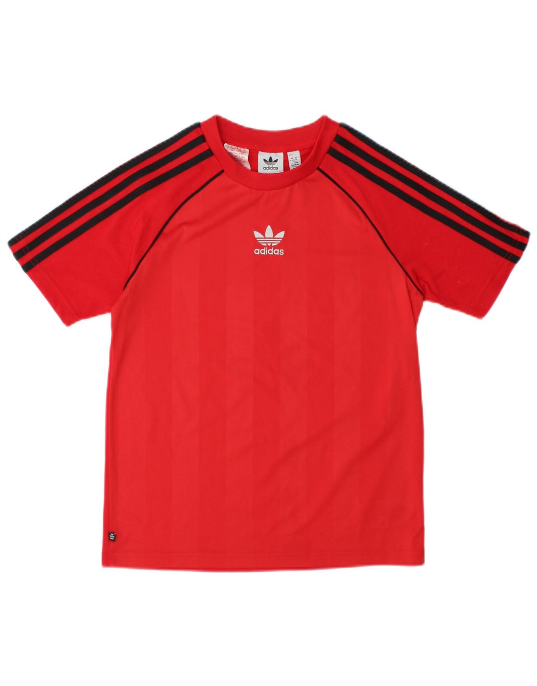 Maglietta Adidas da ragazzo, 11-12 anni, in poliestere color block rosso