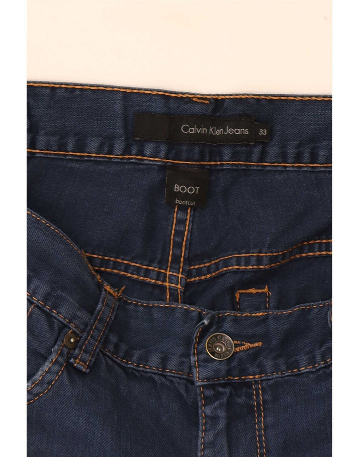 Jeans Bootcut da uomo Calvin Klein W33 L30 cotone blu navy