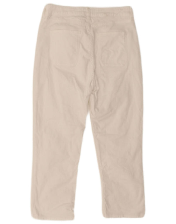 Jeans Capri da donna Fat Face UK 12 Medio W28 L20 Cotone bianco