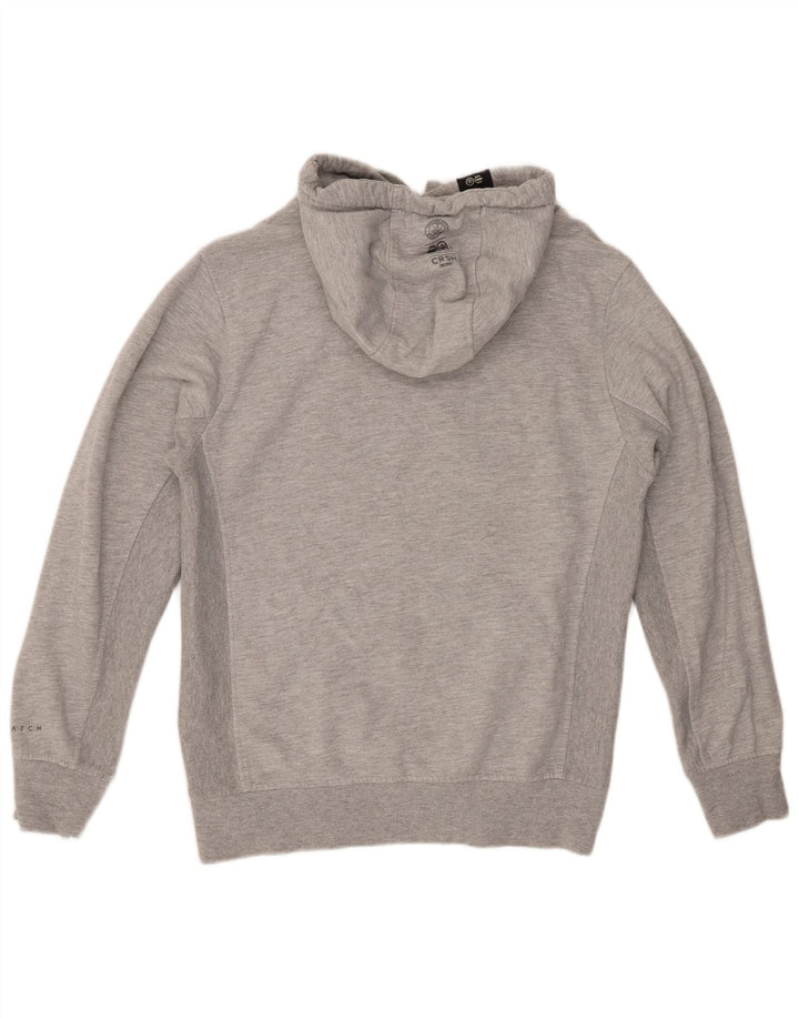 CROSSHATCH Felpa con cappuccio grafica da uomo piccola in cotone grigio