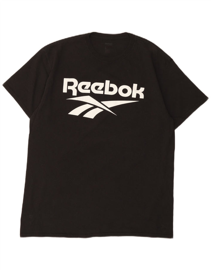 T-shirt grafica Reebok da uomo grande nera