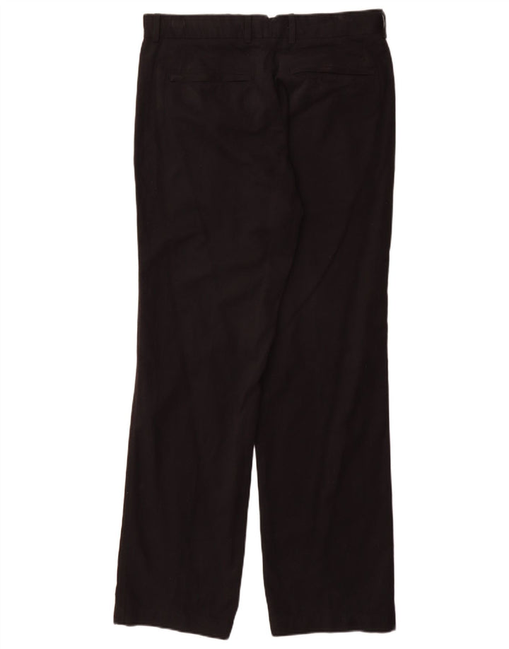 Pantaloni da abito dritti Marks & Spencer da uomo blu Harbour W32 L31 neri