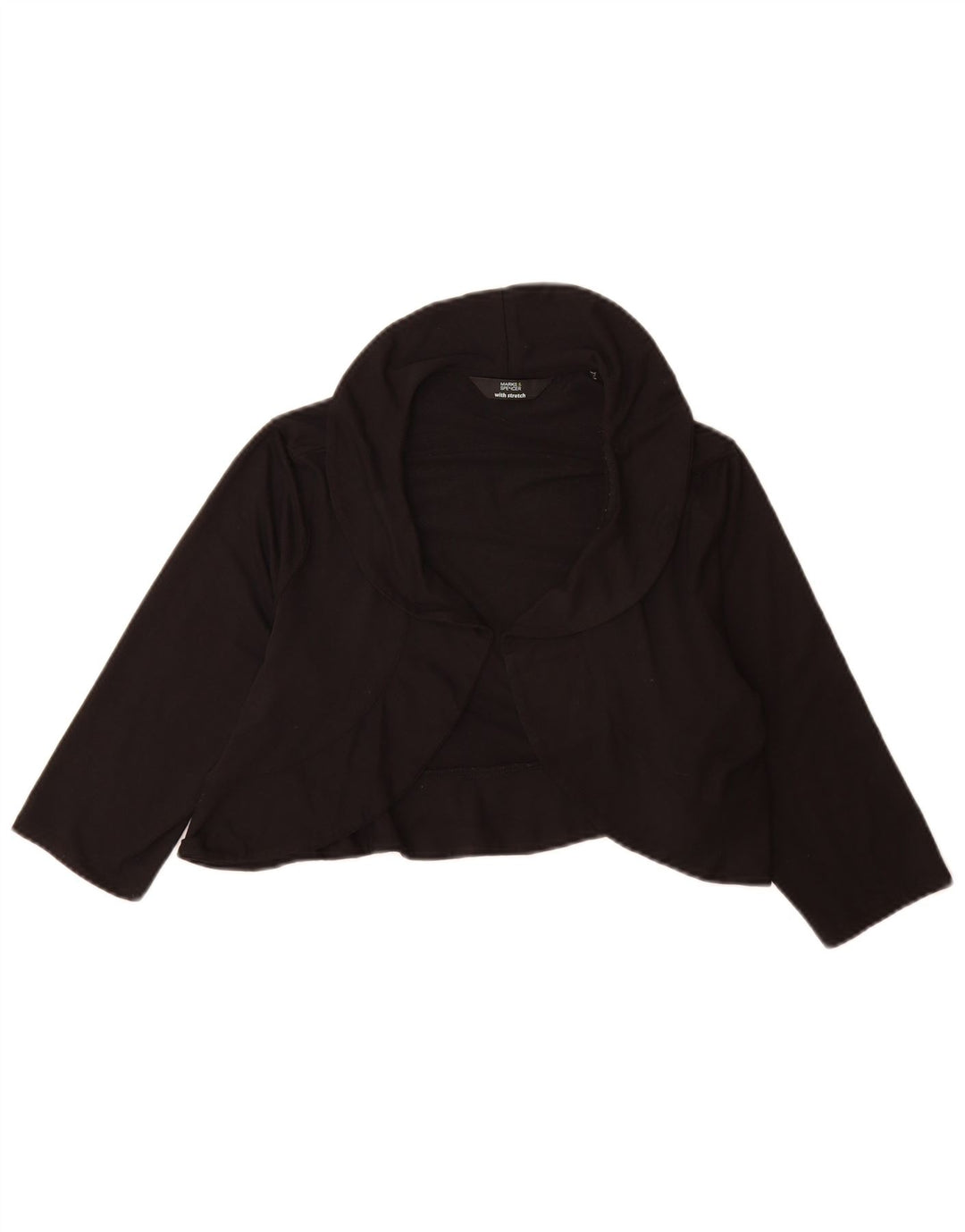 Top Bolero corto da donna Marks & Spencer UK 14 viscosa nera media