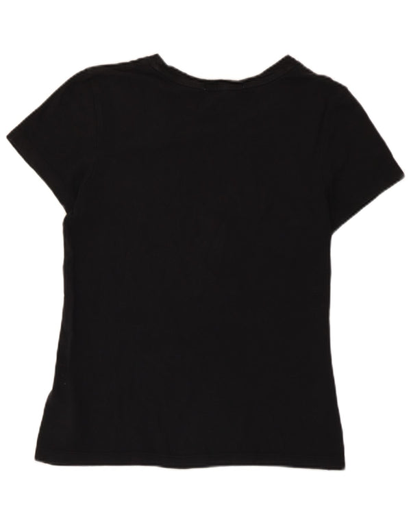 Maglietta grafica da donna Calvin Klein Jeans Top UK 10 piccola in cotone nero