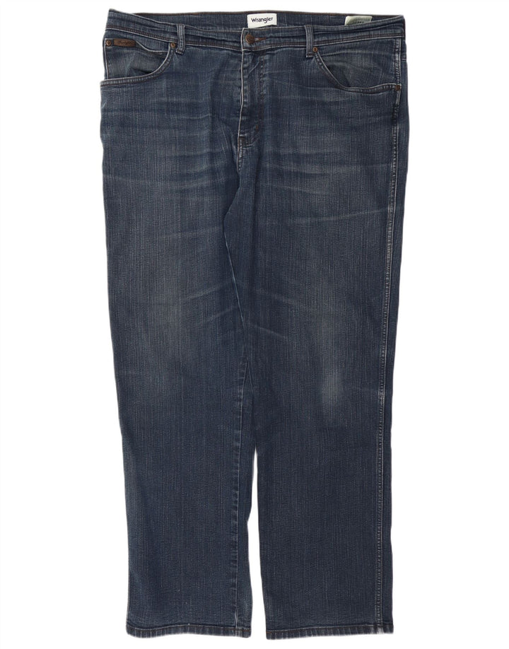 Jeans dritti da uomo Texas WRANGLER W40 L32 cotone blu