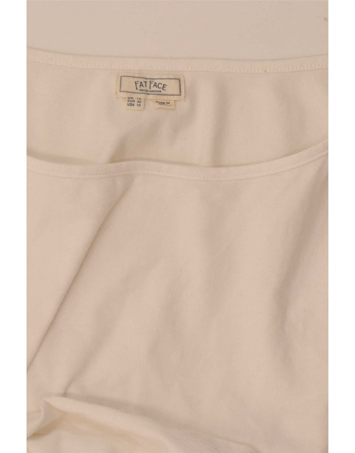 Canotta da donna Fat Face UK 14 grande cotone bianco