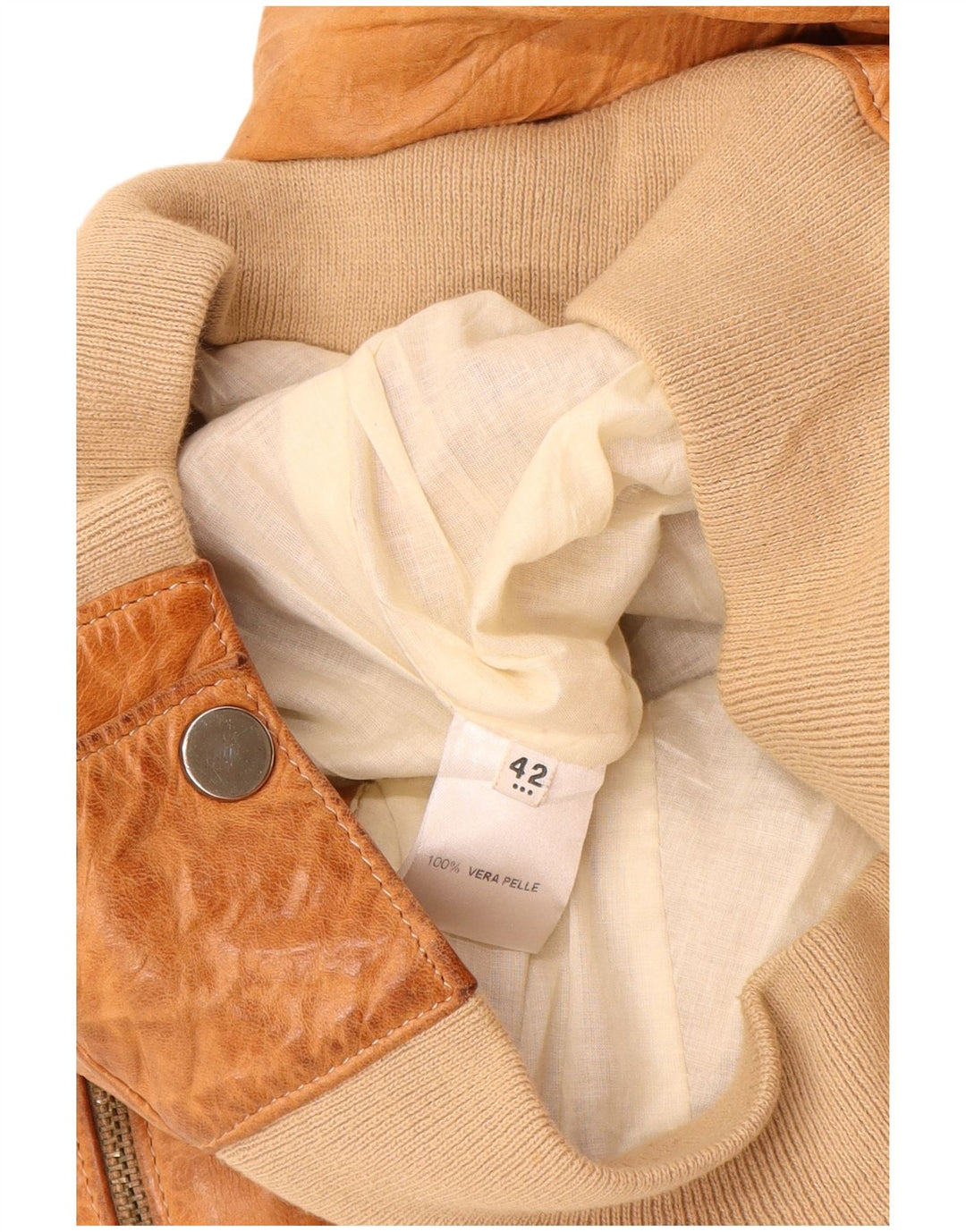 Giacca in Pelle Donna Daniele Alessandrini IT 42 Pelle Marrone Medio