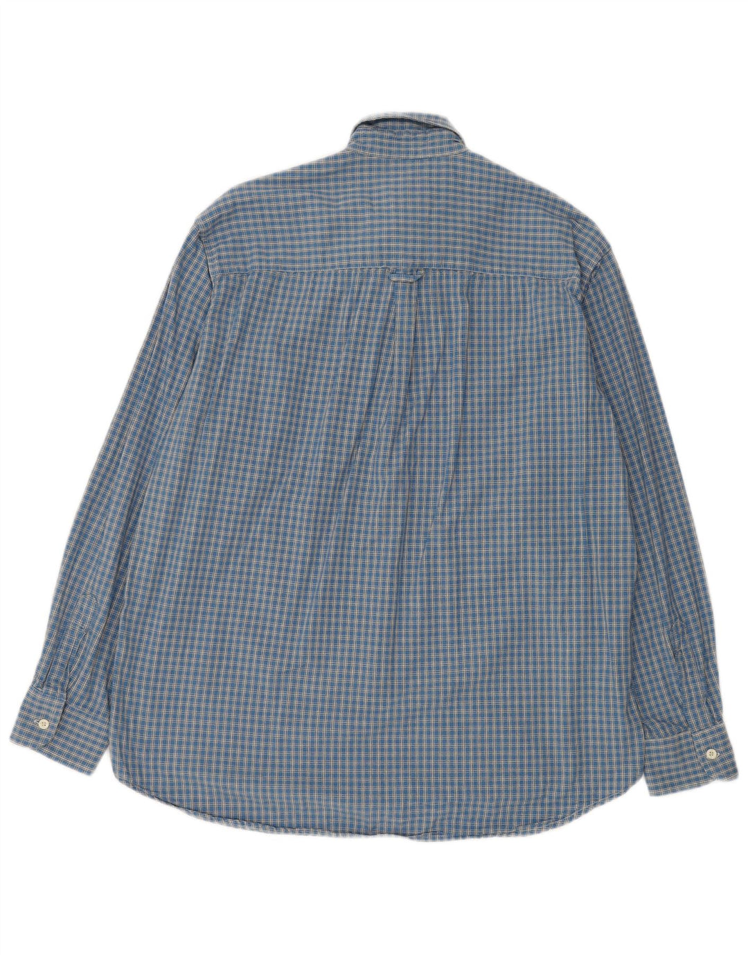 Camicia da uomo in flanella Carrera taglia 41/42 grande cotone a quadri blu