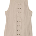 Camicetta doppiopetto da donna Massimo Dutti Top EU 34 2XS cotone bianco sporco
