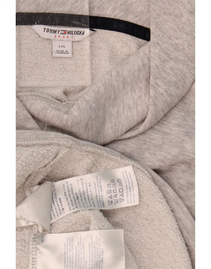 TOMMY HILFIGER Womens Sweatshirt Jumper UK 16 Large Grey Cotton Vintage Tommy Hilfiger and Second-Hand Tommy Hilfiger from Messina Hembry 