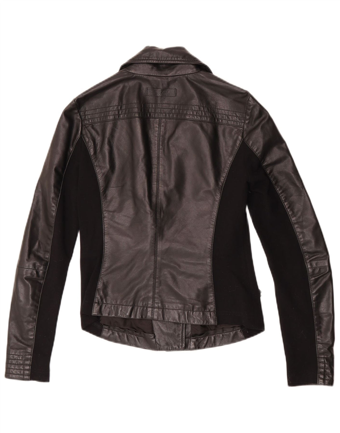 Giacca da motociclista in pelle corta da donna Toy G UK 8 piccola in pelle nera