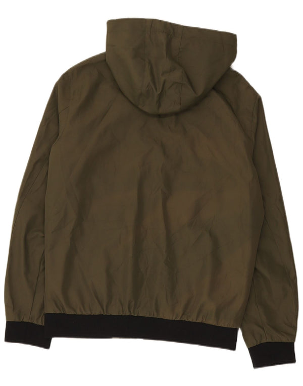 Giacca a vento con cappuccio da uomo Jack & Jones UK 36 Small Poliestere kaki