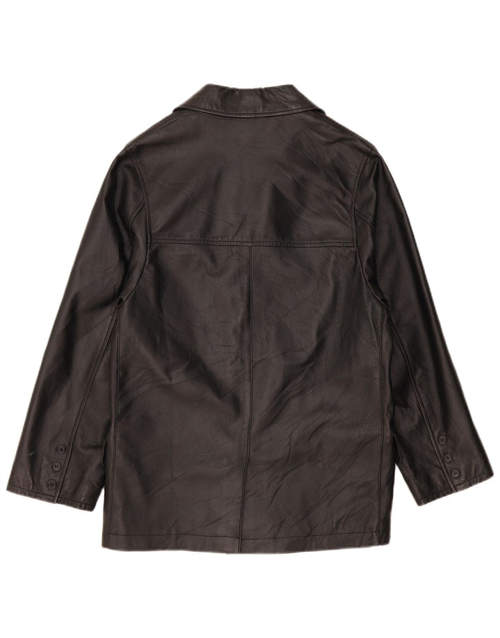 Giacca blazer in pelle da uomo a 3 bottoni Metropolitan IT 48 pelle nera media