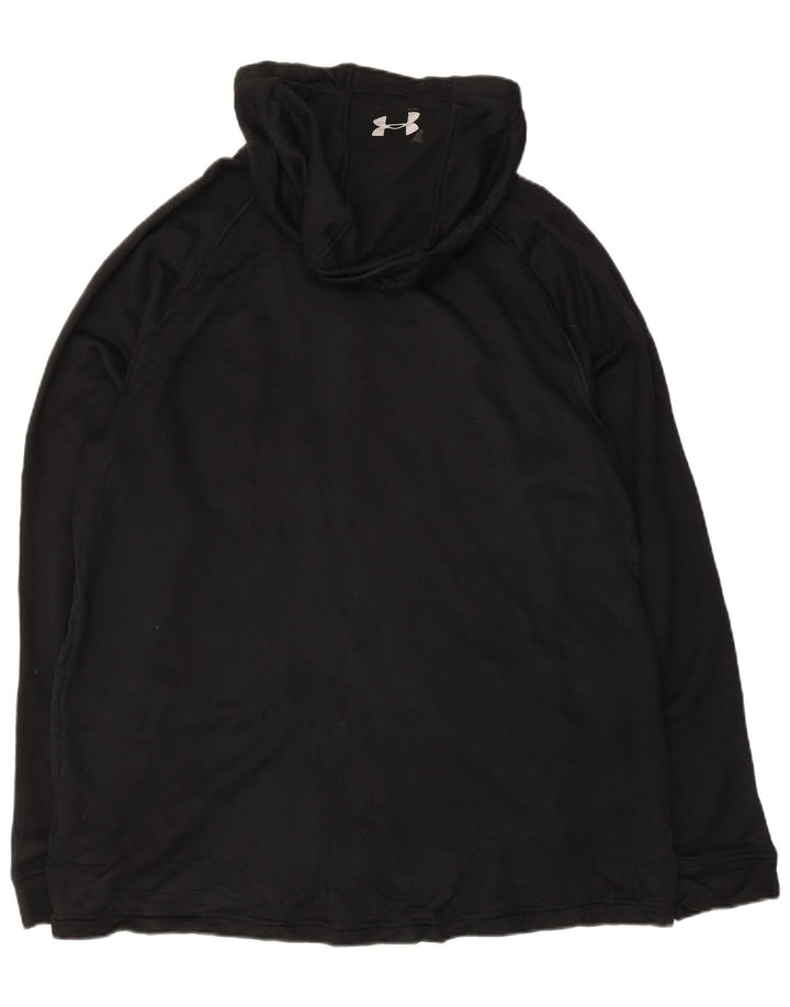 Felpa con cappuccio e zip da uomo Under Armour XL poliestere nero